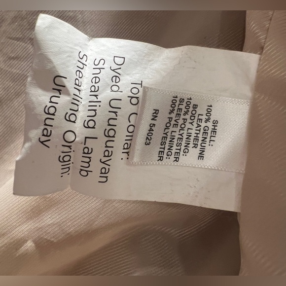 Leather Women's Aviator Jacket with Shearling Collar - Picture 4 of 7